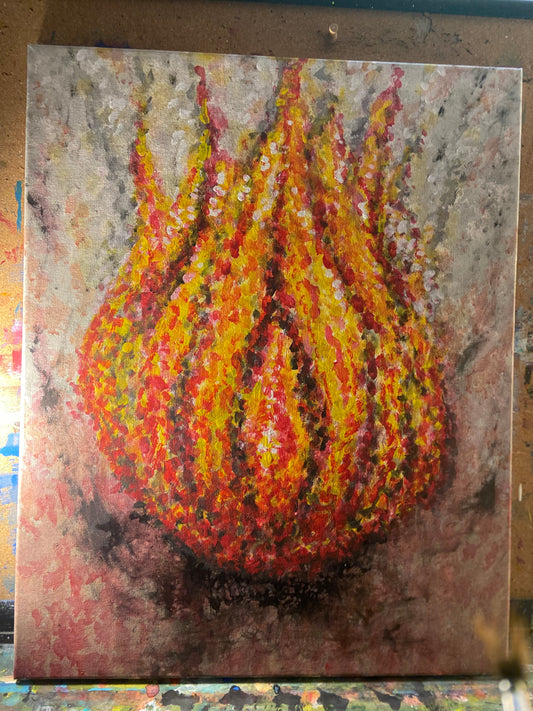 R3 Original: Flame On / Lit. Art. Series / 16 x 20