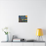 Starry Night in Dots Matte Canvas Print