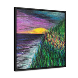 A Sliver of Light Square Framed Canvas Print