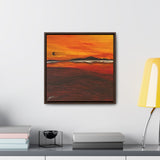 Warm Moon Square Framed Canvas Print