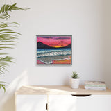 Ocean Beach Deluxe Framed Canvas Print