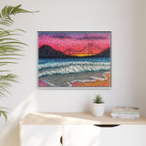 Ocean Beach Deluxe Framed Canvas Print