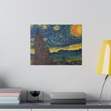 A Starry Night in Dots Canvas Print