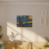 Starry Night in Dots Matte Canvas Print