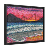 Ocean Beach Deluxe Framed Canvas Print