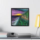A Sliver of Light Square Framed Canvas Print