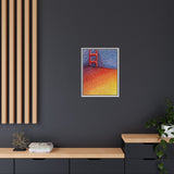 Sunny Side Bridge Matte Framed Canvas