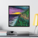 A Sliver of Light Square Framed Canvas Print