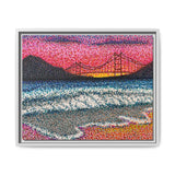 Ocean Beach Deluxe Framed Canvas Print