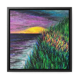 A Sliver of Light Square Framed Canvas Print