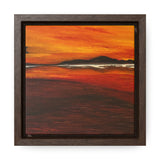 Warm Moon Square Framed Canvas Print