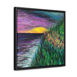 A Sliver of Light Square Framed Canvas Print