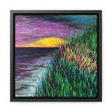 A Sliver of Light Square Framed Canvas Print