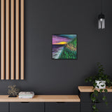A Sliver of Light Square Framed Canvas Print