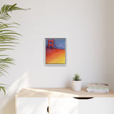 Sunny Side Bridge Matte Framed Canvas