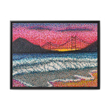 Ocean Beach Deluxe Framed Canvas Print