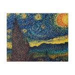 A Starry Night in Dots Canvas Print