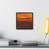 Warm Moon Square Framed Canvas Print