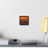 Warm Moon Square Framed Canvas Print
