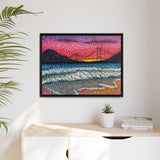 Ocean Beach Deluxe Framed Canvas Print