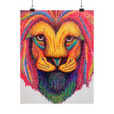 Leo Series Matte Poster — Vibrant Pointillism Wall Art