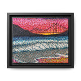 Ocean Beach Deluxe Framed Canvas Print