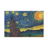 A Starry Night in Dots Gallery Grade Canvas Print