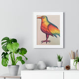 Rainbow Crow Framed Print