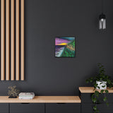 A Sliver of Light Square Framed Canvas Print