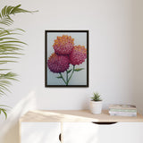 Carnation Flowers Framed Canvas