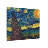 Starry Night in Dots Matte Canvas Print