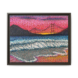 Ocean Beach Deluxe Framed Canvas Print