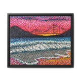 Ocean Beach Deluxe Framed Canvas Print