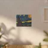 Starry Night in Dots Matte Canvas Print