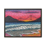 Ocean Beach Deluxe Framed Canvas Print
