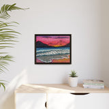 Ocean Beach Deluxe Framed Canvas Print