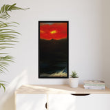 Red Mountain Framed Canvas Art