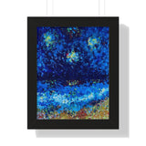 Blue Night Seascape Art Print
