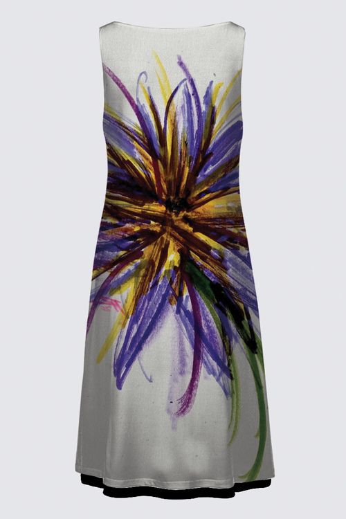 Purple Flower Kate Dress