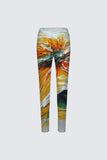 Orange Flower Jackie Leggings II