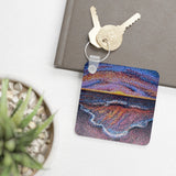 Square Photo Keyring Featuring Red Sea Day & Night