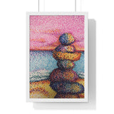 Stacked / AM Premium Framed Print