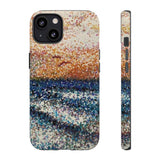 Pointillism Waves Tough Phone Case
