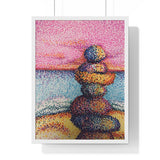 Stacked / AM Premium Framed Print