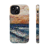 Pointillism Waves Tough Phone Case