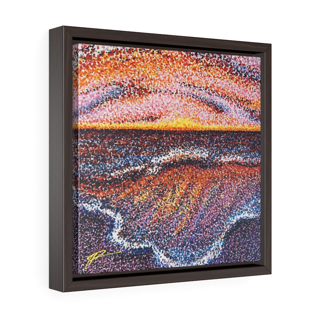 Red Sea/LIGHT Square Framed Canvas Print