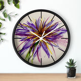Purple Flower Wall Clock
