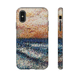 Pointillism Waves Tough Phone Case