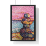 Stacked / AM Premium Framed Print
