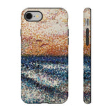 Pointillism Waves Tough Phone Case
